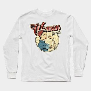 Retro Women Power Long Sleeve T-Shirt